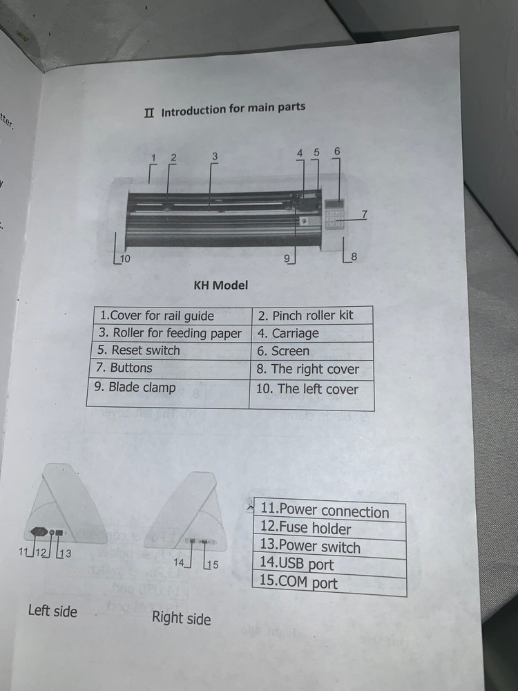 Cutting plotter - Operation manual