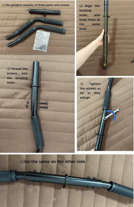 Gym Cable Attachments Set LAT Pull Down Triceps Bar Handle