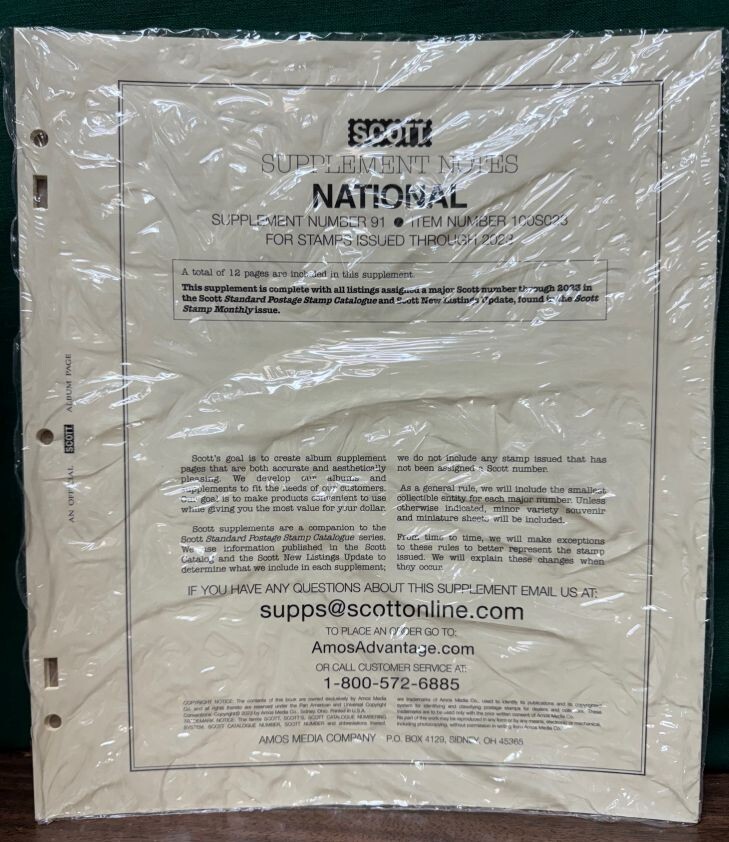 SCOTT National 2023 US Stamp album supplement # 91 NEW most recent 100S023