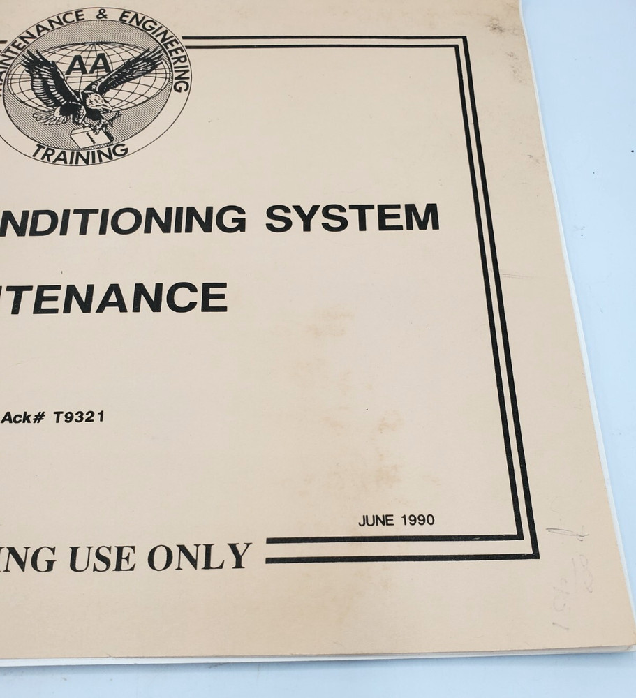 Vintage AA Maintenance & Engineering Training Manual 1990 Air Conditioning