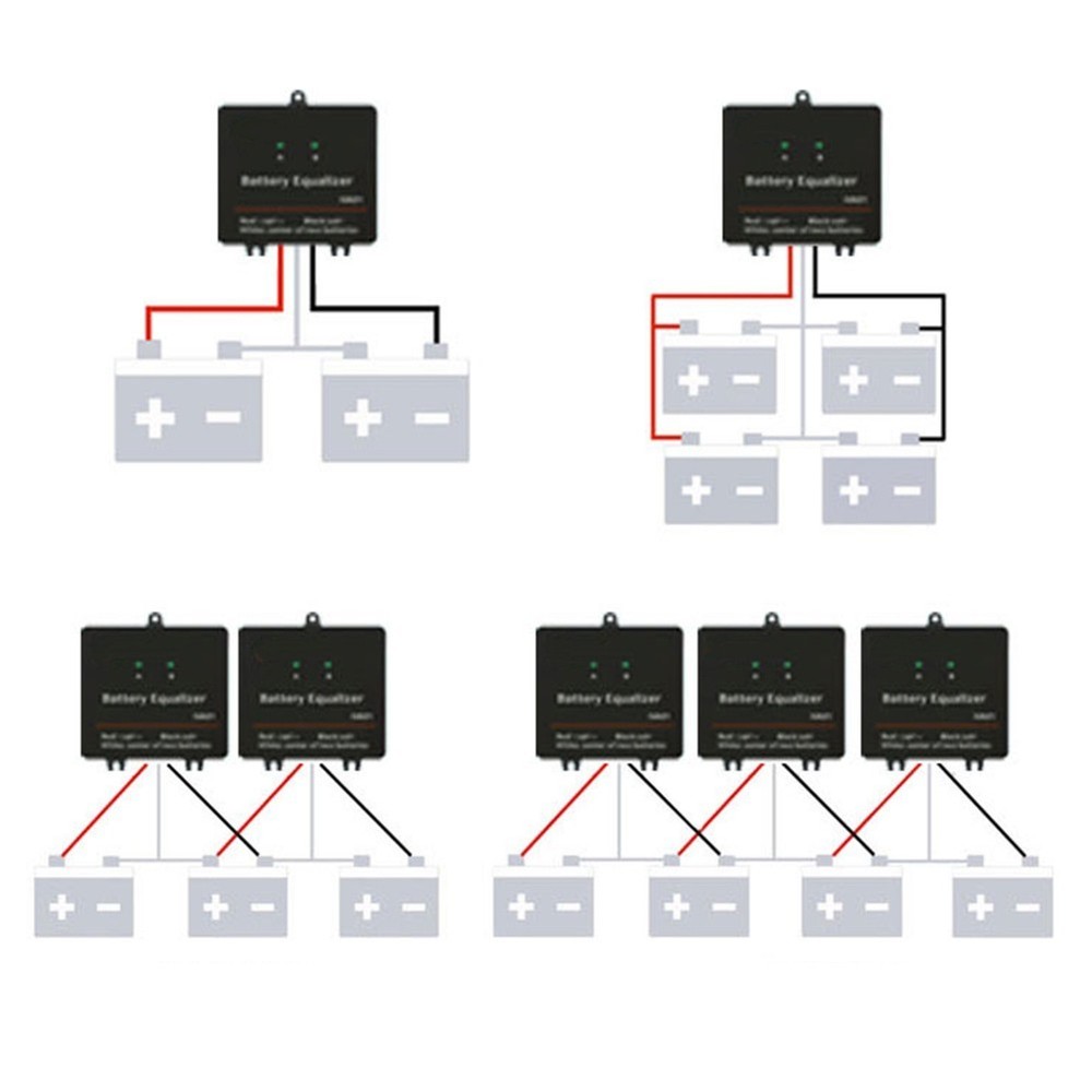 2x12 Volt Battery Balancer Active Cell Equalizer for Voltage Regulation