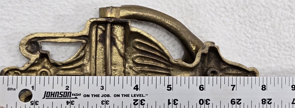 Vintage Solid Brass Virginia Style Blank Monogram Space Door Knocker