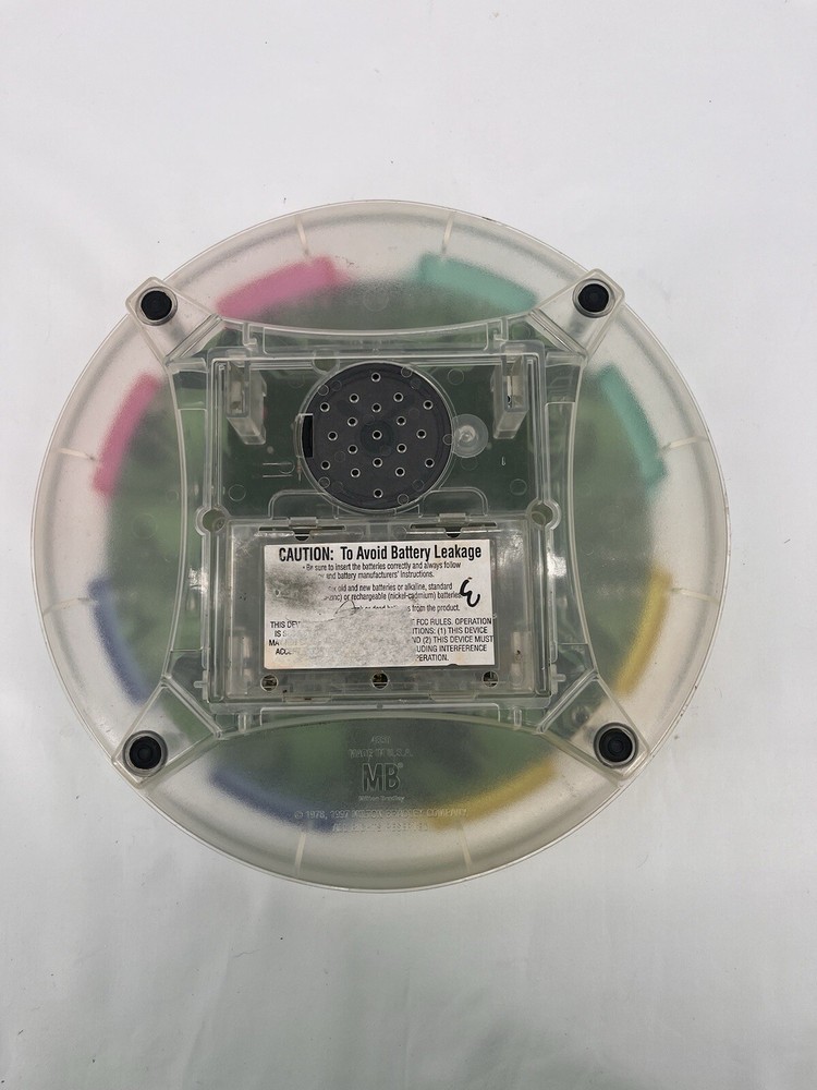 Milton Bradley 1997 Simon Electronic Memory Game Clear