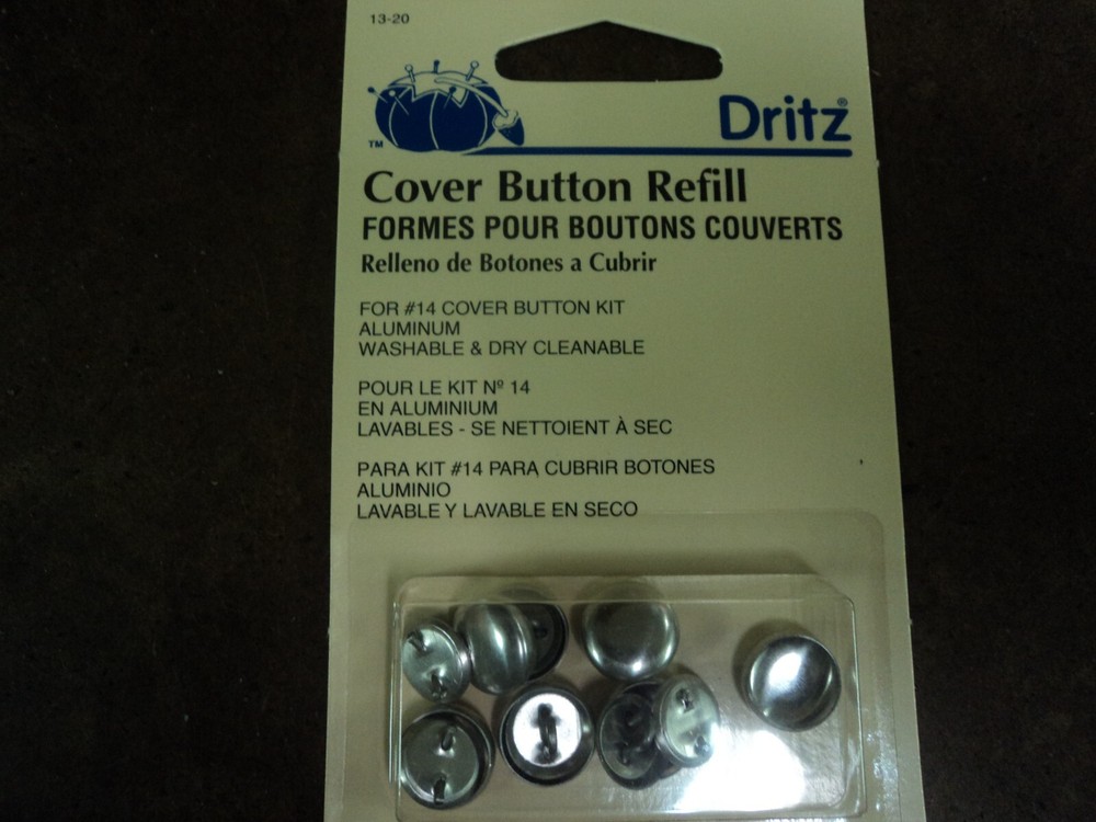 DRITZ COVER BUTTON REFULLS-1/2".  SIZE-20 1-PACKAGE