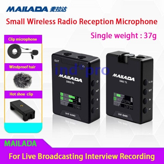 Wireless Radio Reception Microphone For Live Broadcasting Interview Recording
