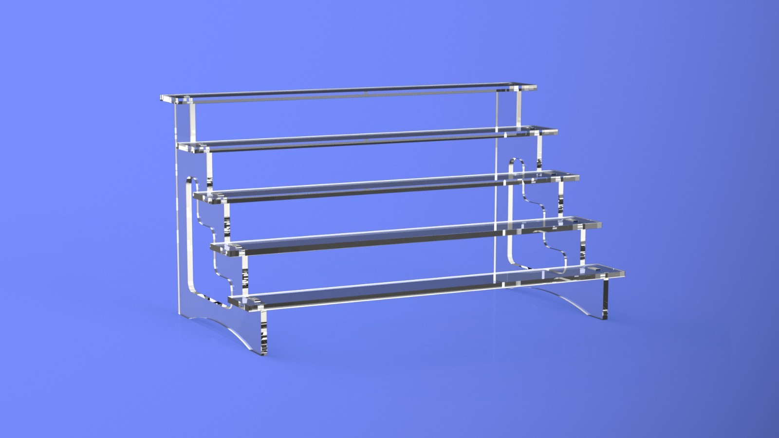 3 Steps Acrylic Display Stand, Fit Ikea Detolf 15"W x 8"D x 7.5"H MADE IN USA