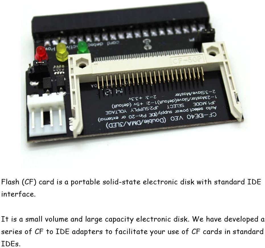 2Pcs Compact Flash Adapter for 3.5' IDE - Silent Operation, High Transfer Rate