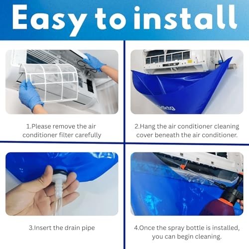 Waterproof Mini Split AC Cleaning Kit with 2L Sprayer - HVAC Maintenance Tool
