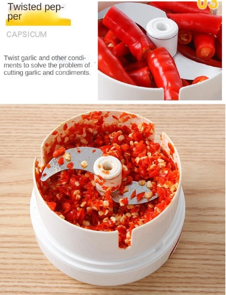 Hand-Pull Garlic Chopper – Manual Mini Food Processor for Onion & Veggies*