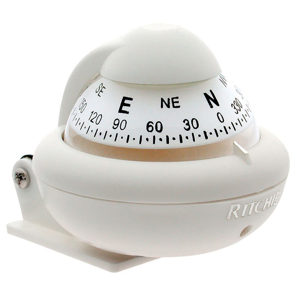 Pivot LED White Dial Bracket Mount 12 Volt Green LED Compass