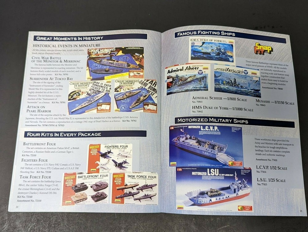 1995 LINDBERG MODELS CATALOG CATALOG *VG-COND*