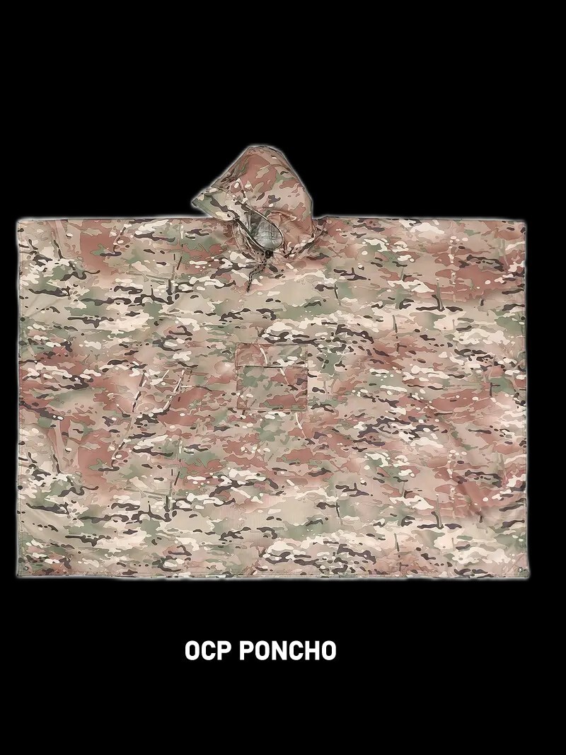 NEW WATERPROOF OCP SCORPION MILITARY PONCHO WET WEATHER SHELTER HALF