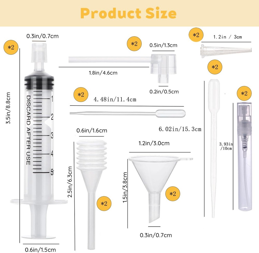 Perfume Refill Tool Kit, Plastic Extractor for Liquid Cologne Fragrance Sample
