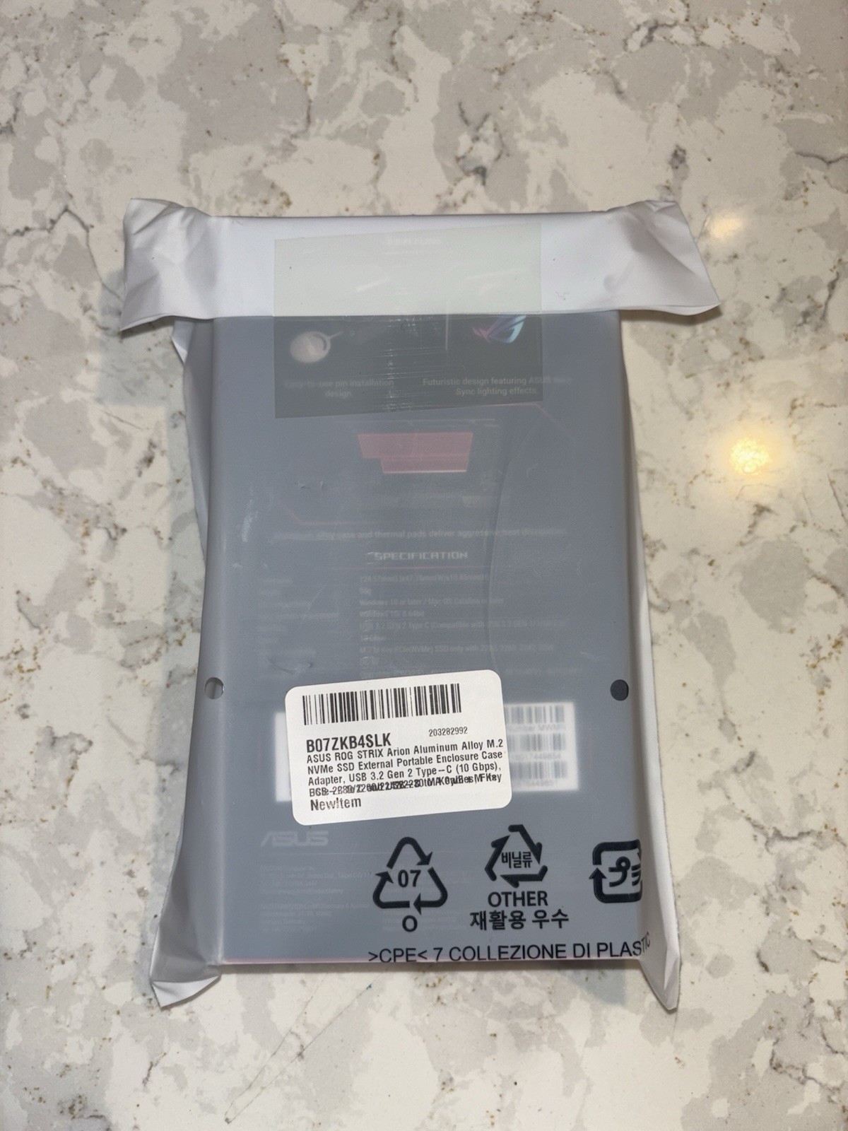 ASUS ROG STRIX Arion Aluminum M.2 NVMe SSD External Portable Enclosure Case