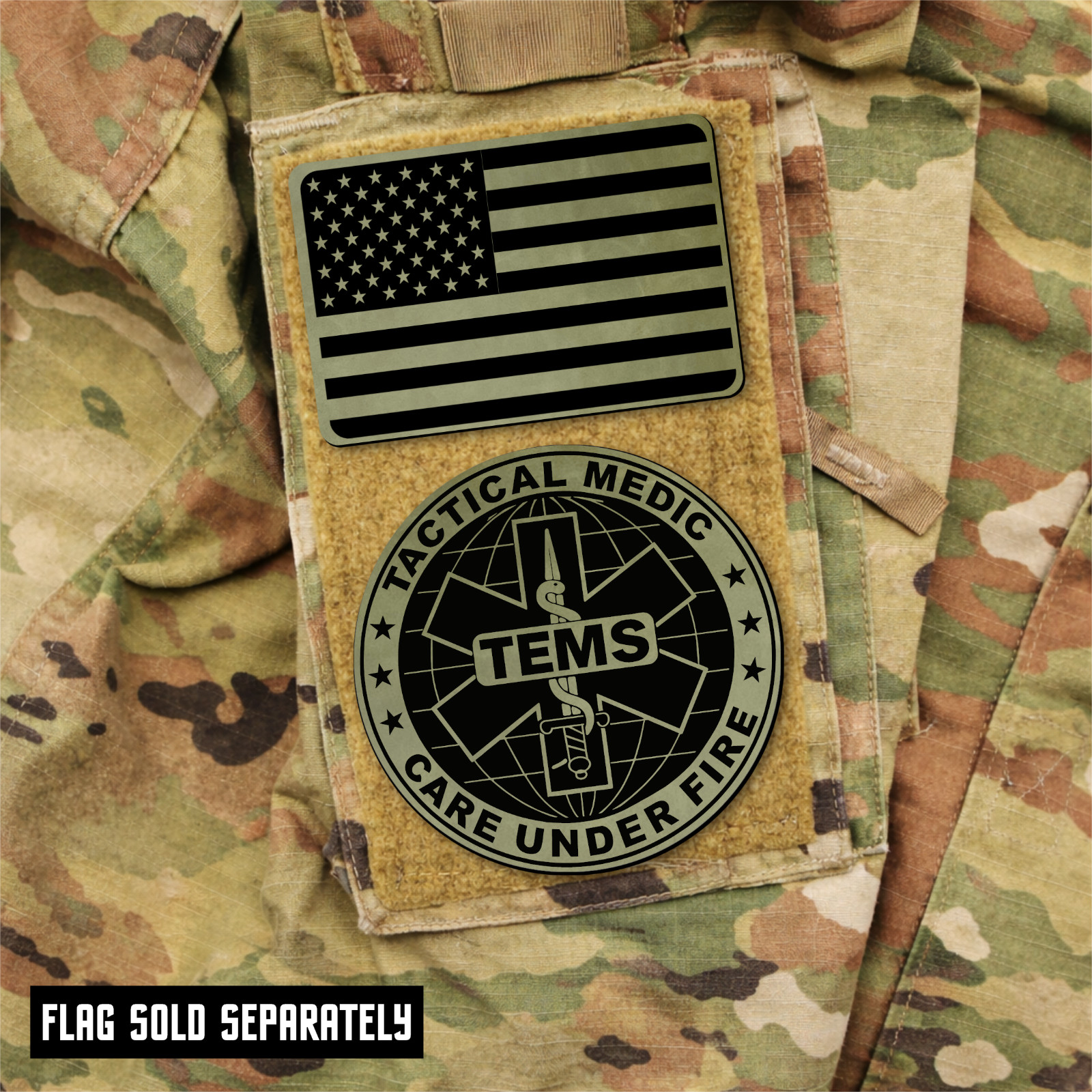 Tactical EMS Medic Morale Patch, 3 Inch Round, Engraved/Printed, Paramedic EMT