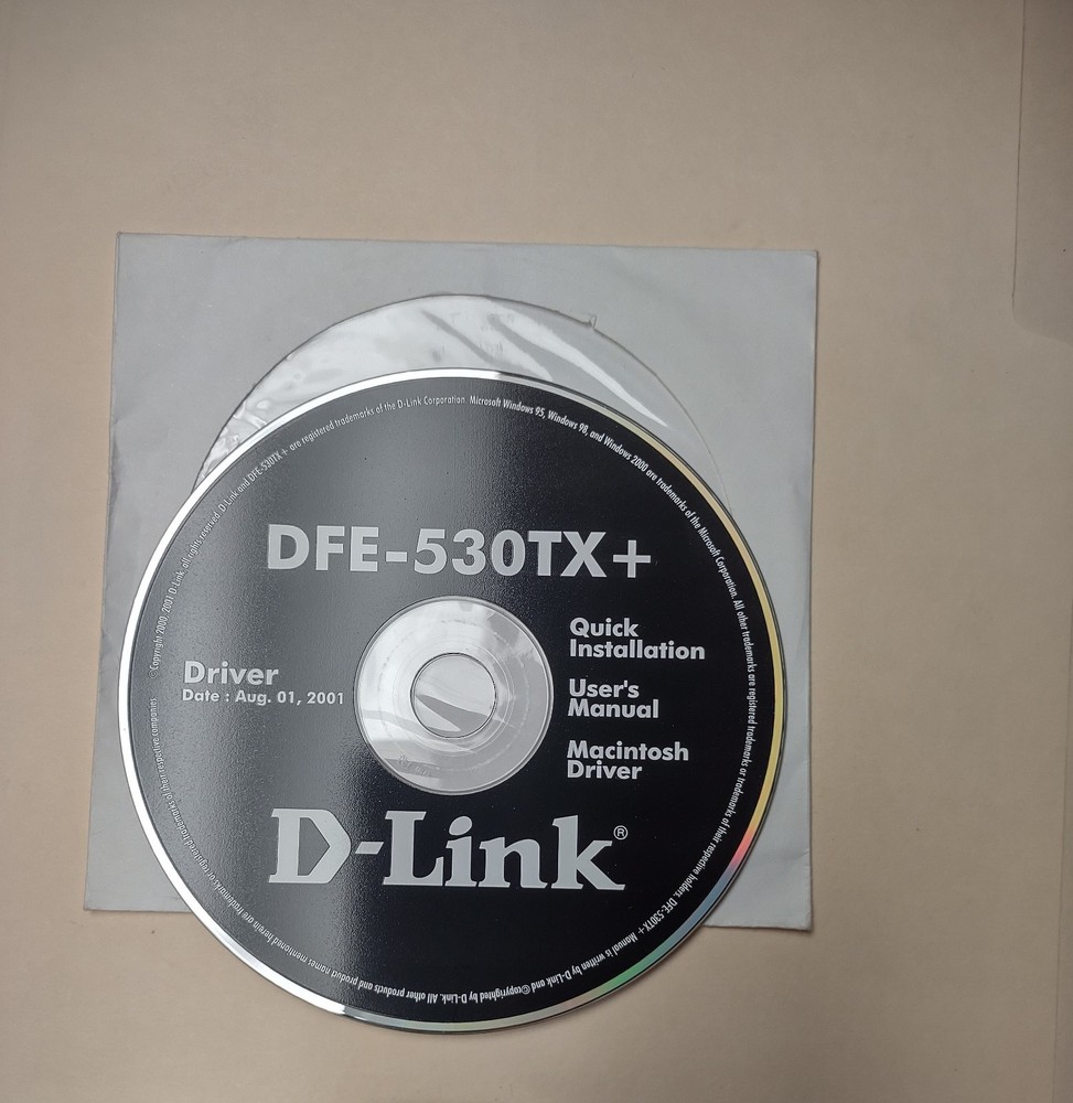 D-Link DFE-530TX+ PCI Adapter Drivers & Manual CD (Macintosh, Linux, Windows)