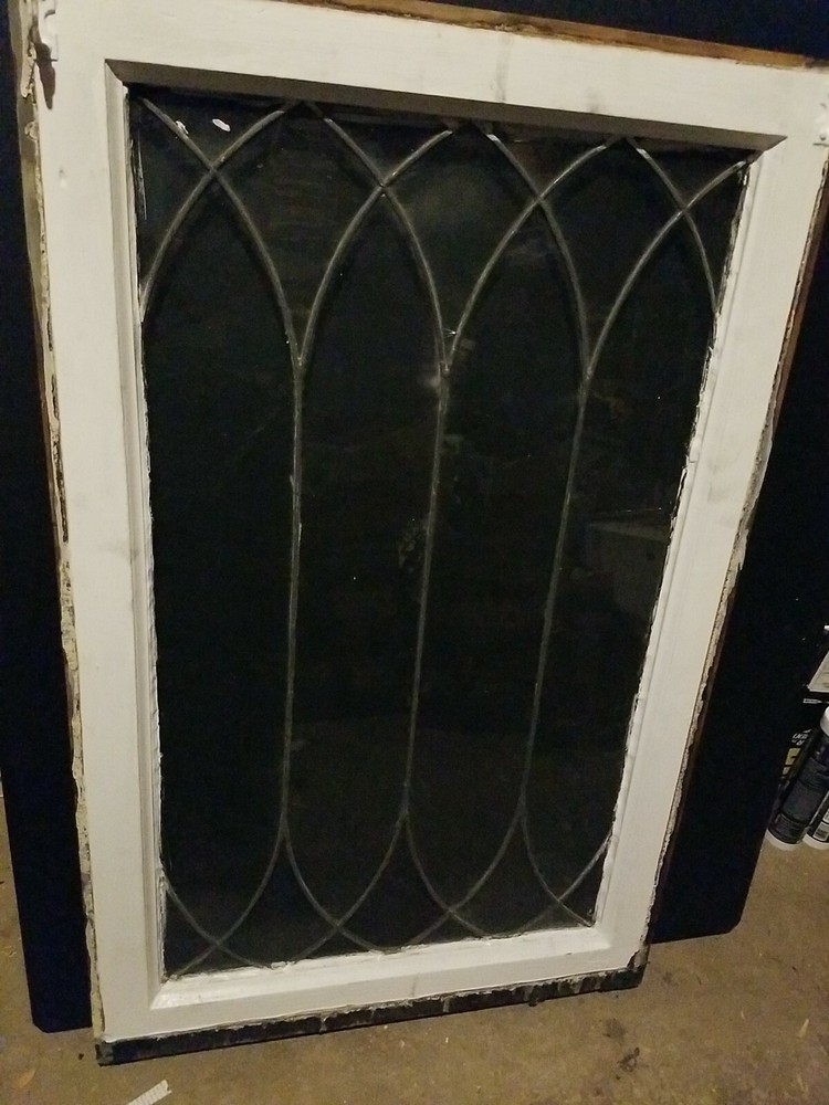 Vintage window frame sash 22×34 1/2 inch 1900