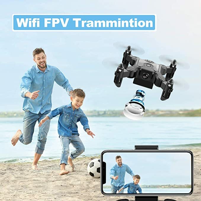 4DRC-V2 RC Quadcopter Mini Drone Foldable Wings WIFI FPV With Camera Bundle Kit!