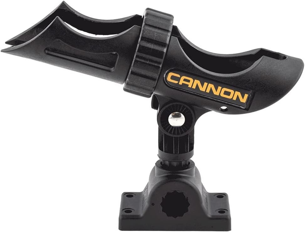 Three-Position Adjustable Rod Holder for Trolling & Downriggers – Black Plastic