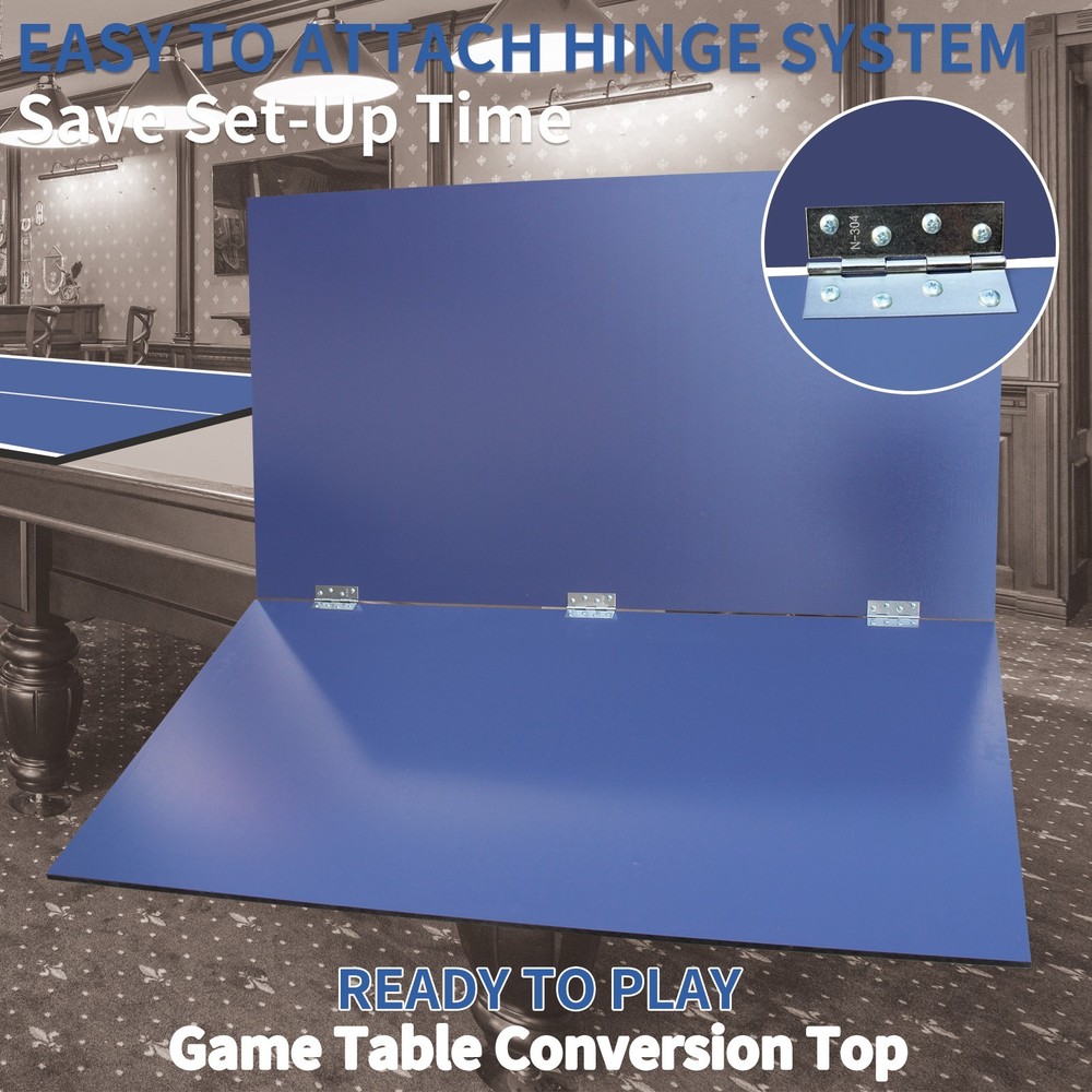 9ft Foldable Ping Pong Conversion Top – Portable Indoor Game Table