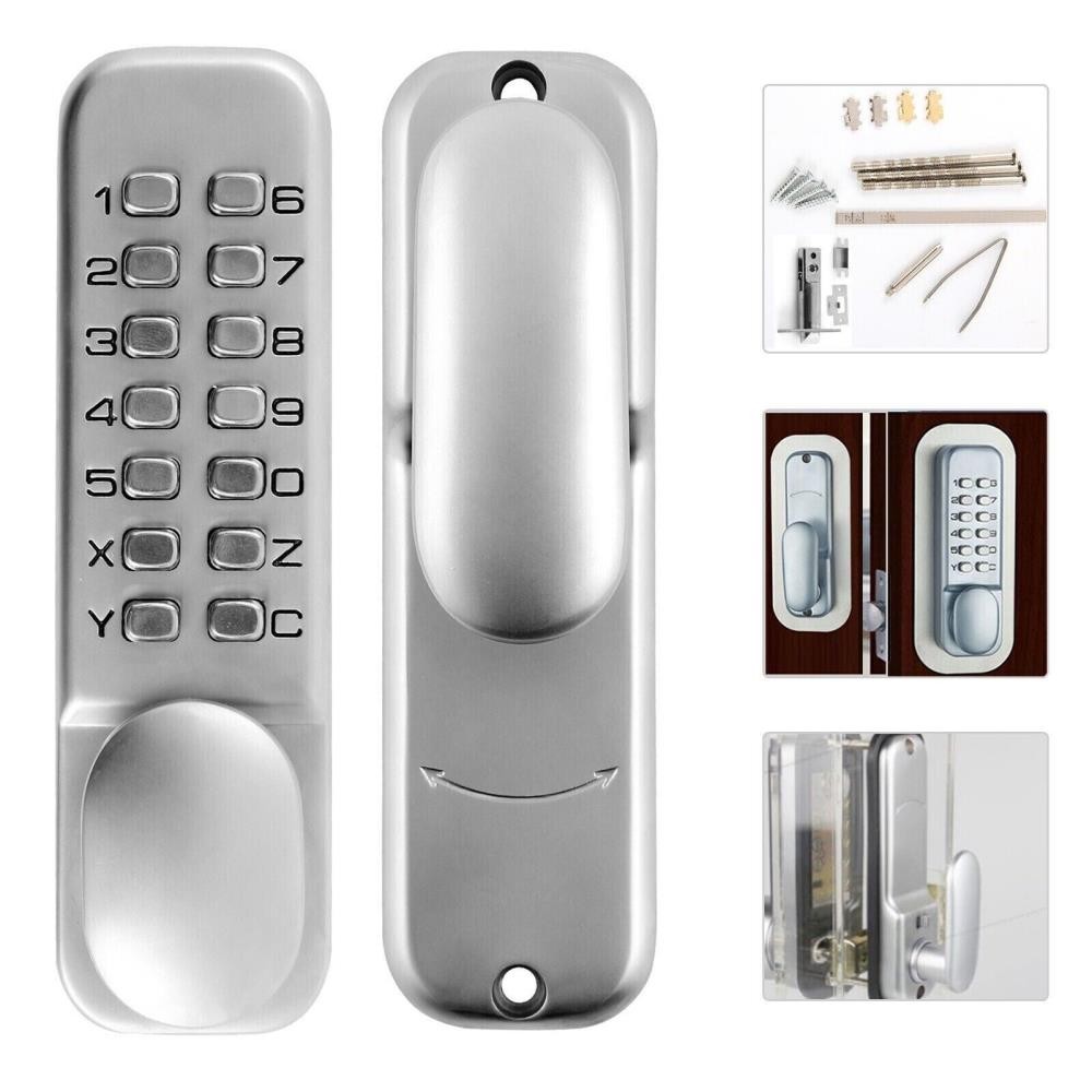 Waterproof Mechanical Digital Door Gate Lock Button Keypad Keyless Code Set ╏