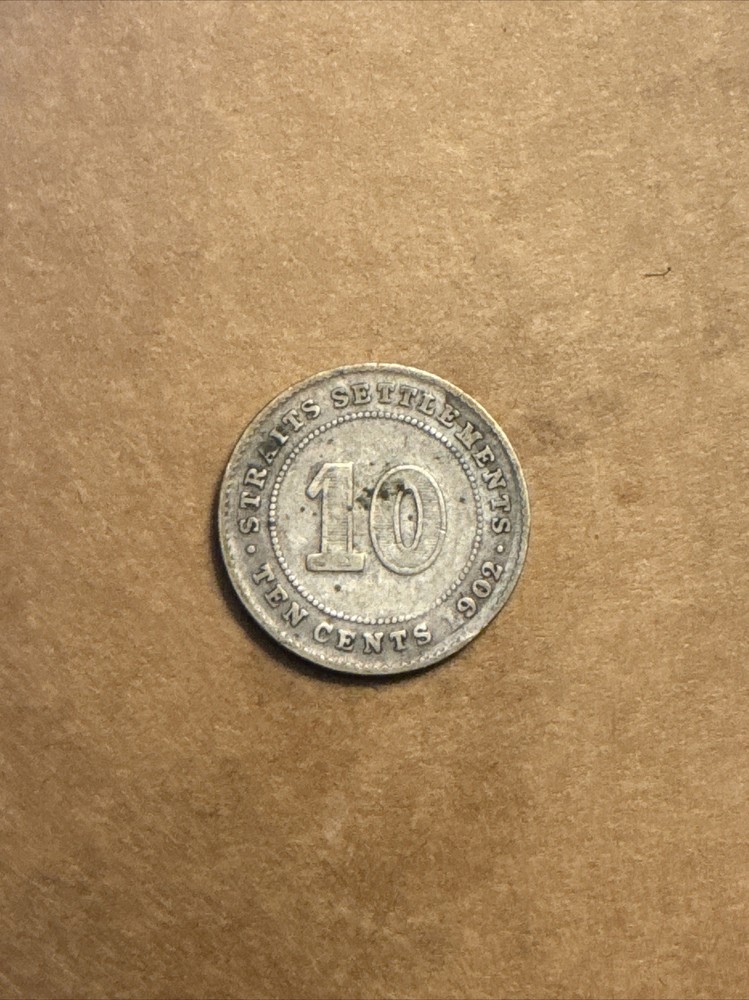 1902 Straits Settlements 10 Cents PE
