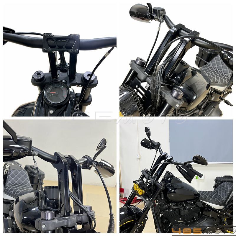 Club Style 1" Pullback Handlebar & Riser Kit For Harley Dyna Softail Touring XL