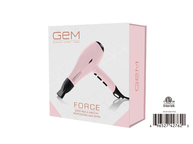 GEM Force Intense Ionic Ceramic Science Hair Dryer - BRAND NEW