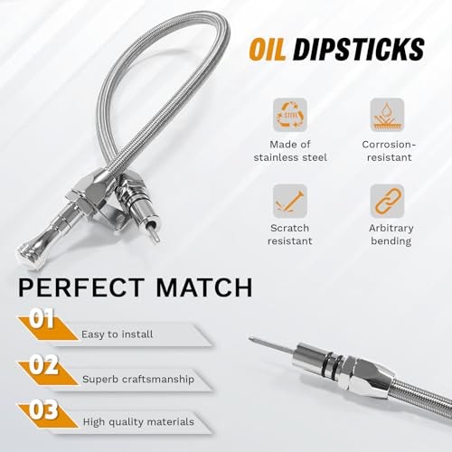 TH700R4 4L60E 4L80E Firewall Mounted Trans FLEXABLE Dipstick Compatible with