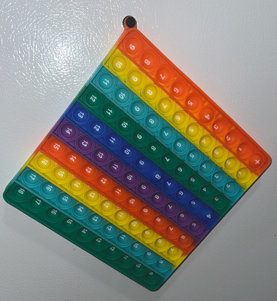 Multiplication/Addition Chart Pop It With Magnet