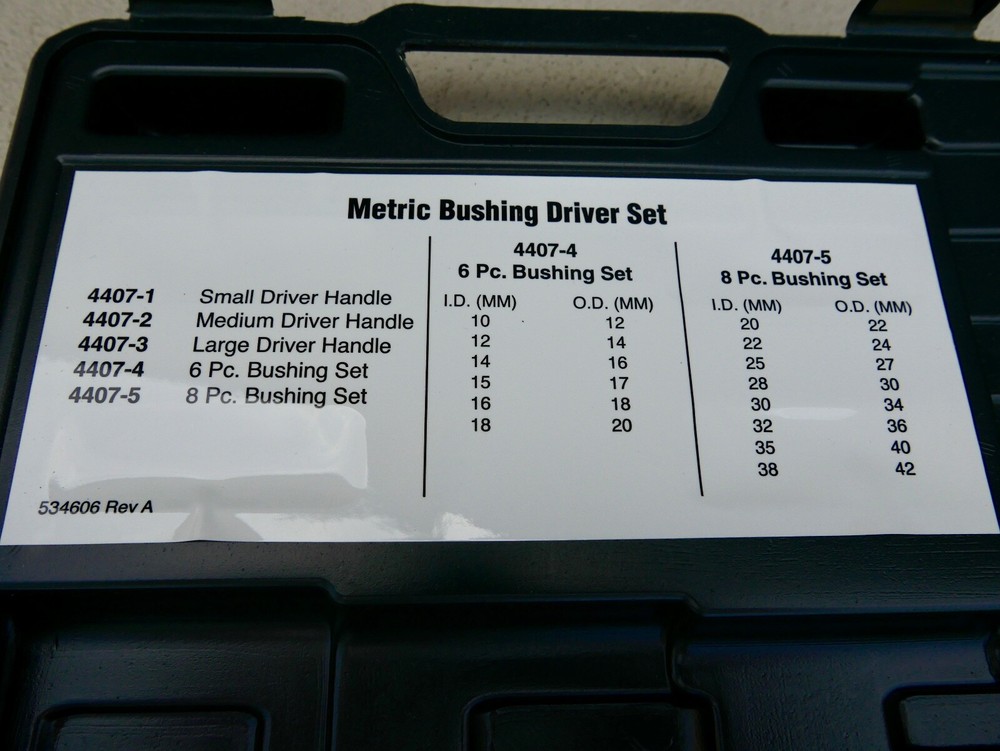 OTC 4407 METRIC Bushing Driver Set