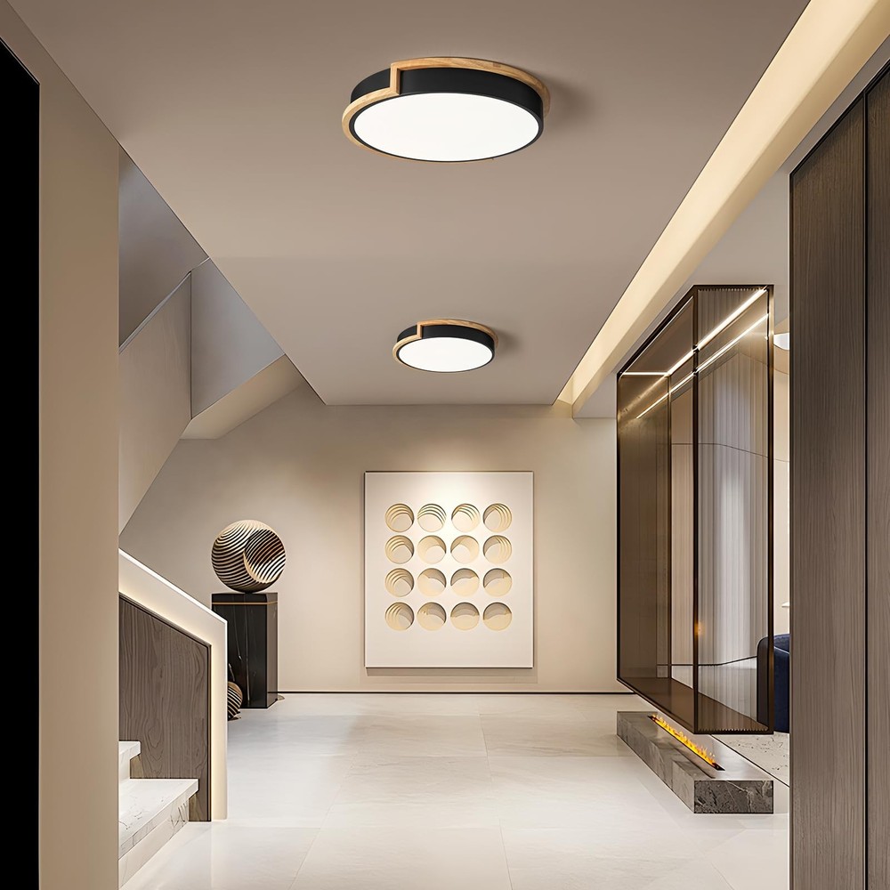 Modern LED Close to Ceiling Light, Round Flush Mount Ceiling Lighting Fixture...