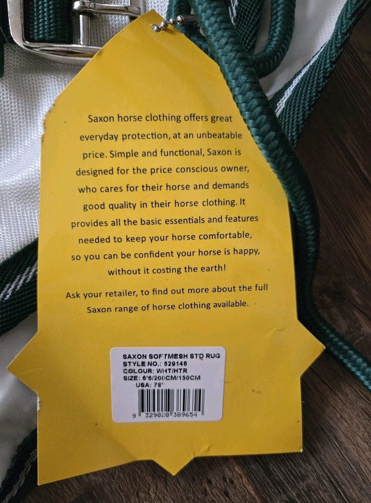 78 Inch Saxon Softmesh Std. Fly Sheet Rug