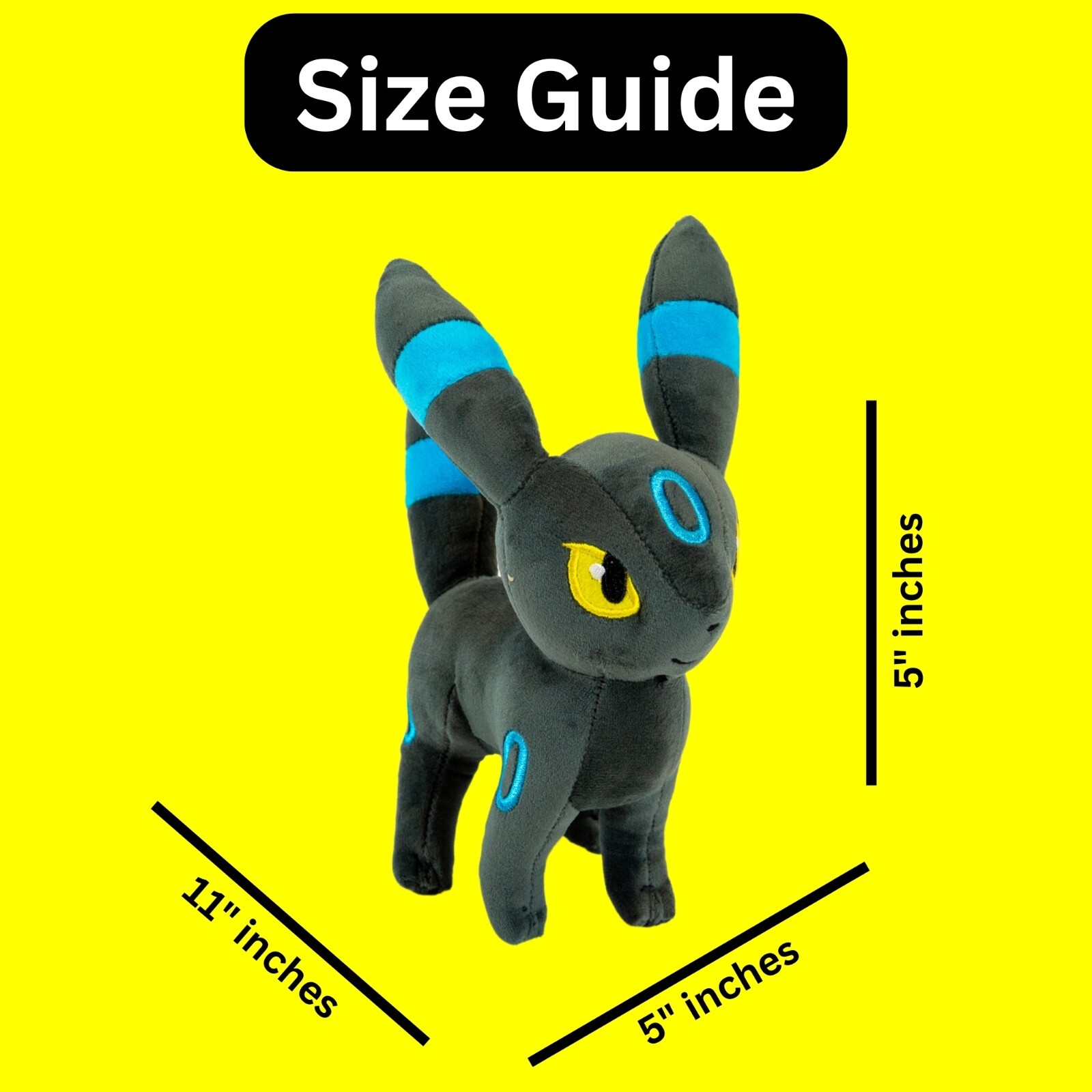 Pokémon Shiny Umbreon 11" Plush Toy Plushie Cute Soft Decorative Anime Game