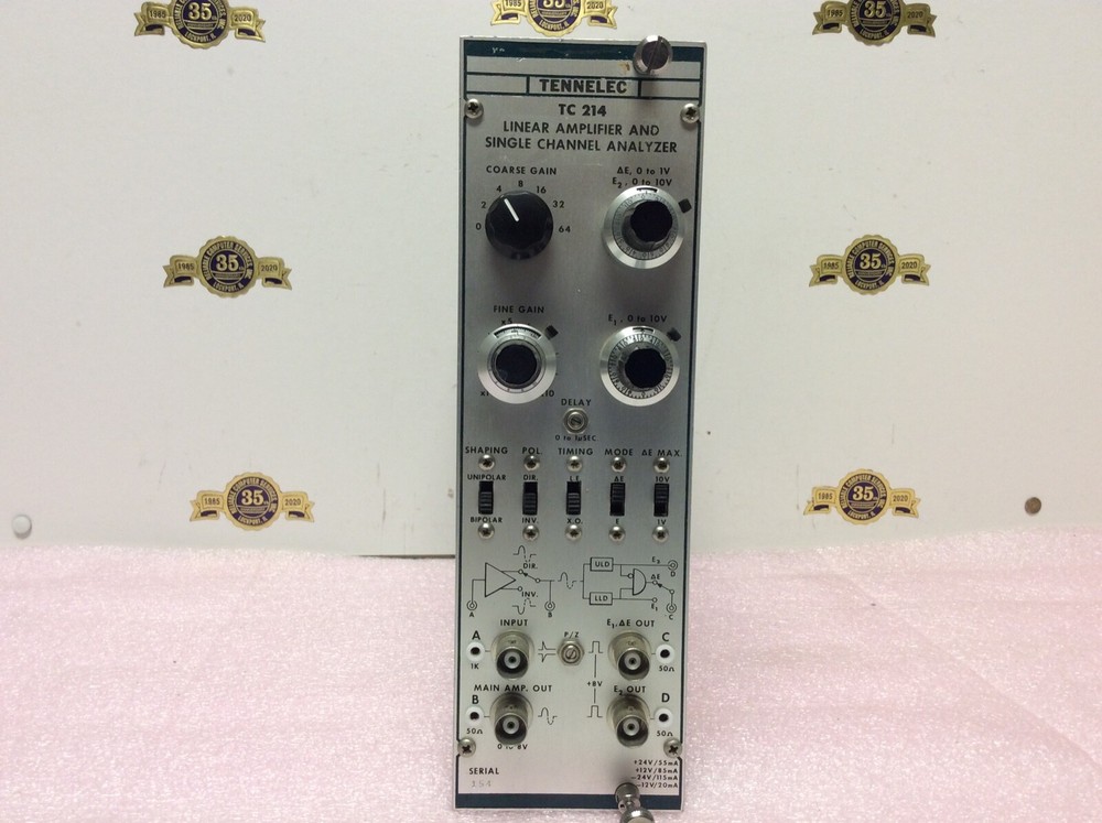 TENNELEC NIM computer module model # TC 214 Linear Amp Single Channel Analyzer