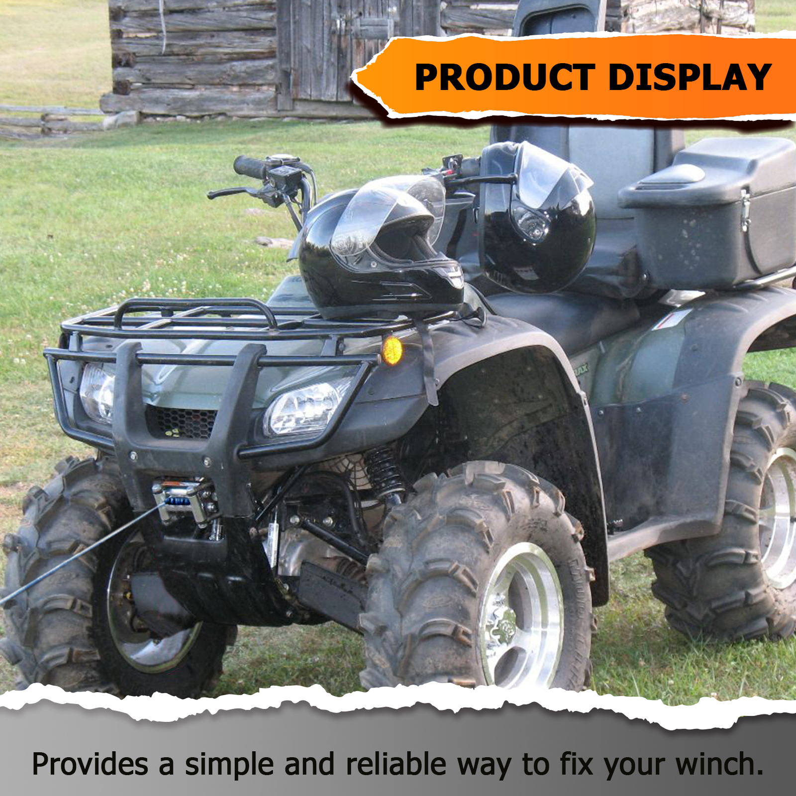 Heavy-Duty Steel ATV Winch Mounting Plate Fits 2000-2008 HONDA RANCHER 350/400