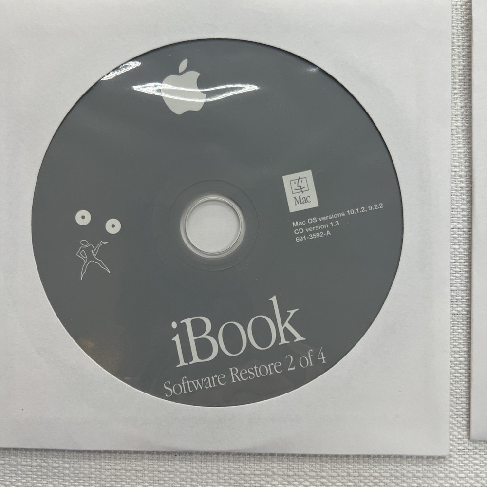 Apple iBook Install Disks Mac OS 10.1.2 + Software Restore + Hardware Test