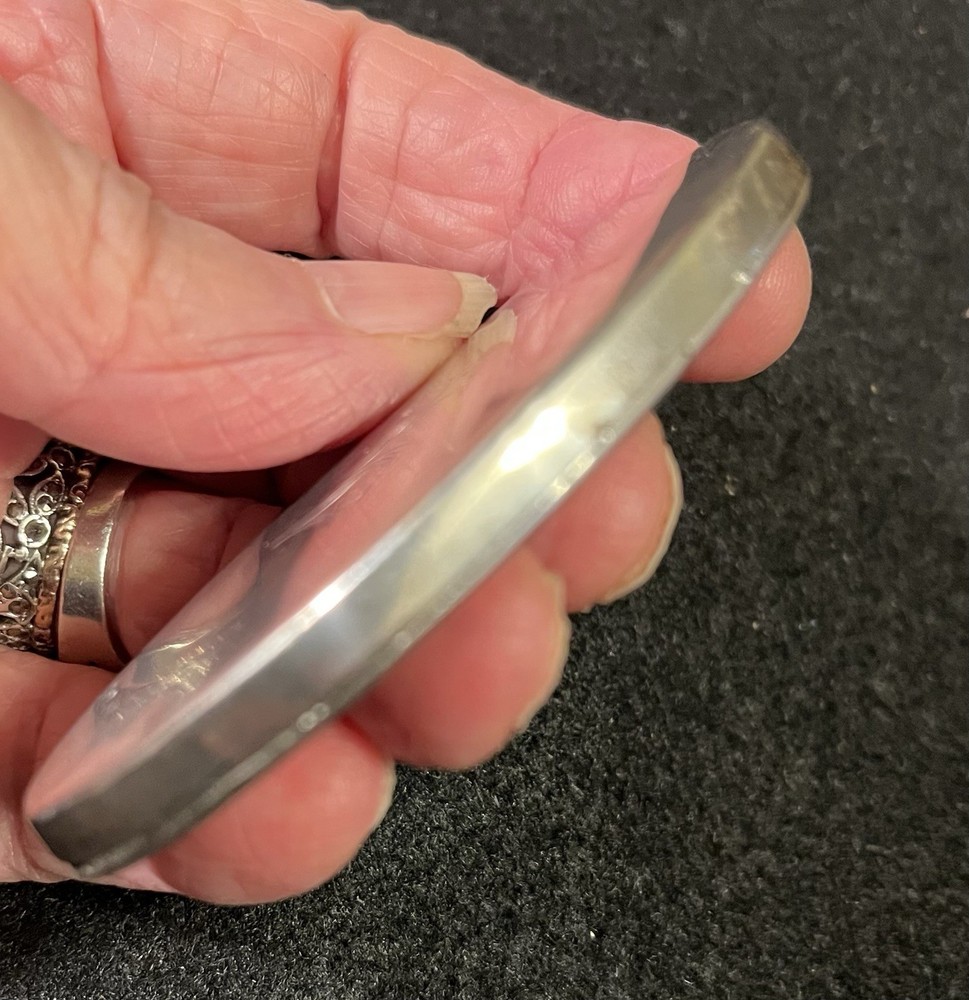 875 Silver , Pocket Picture Frame..many marks Silver Side..Tiny Dent On Face