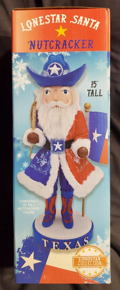Texas Lonestar Santa Nutcracker - 15 Inch