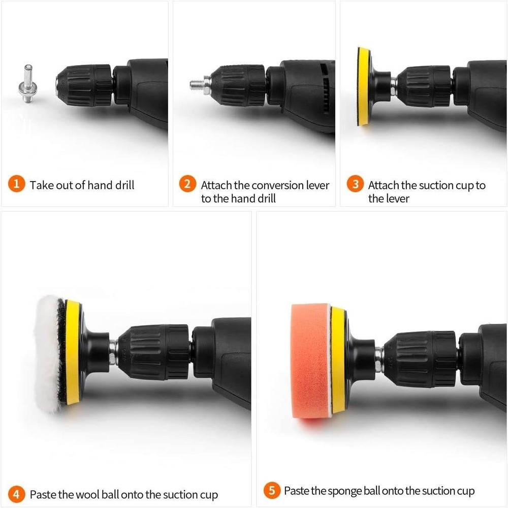 High-Quality 11PCS Buffing Pads Kit: 3-Inch for Efficient Car Scratch Removal