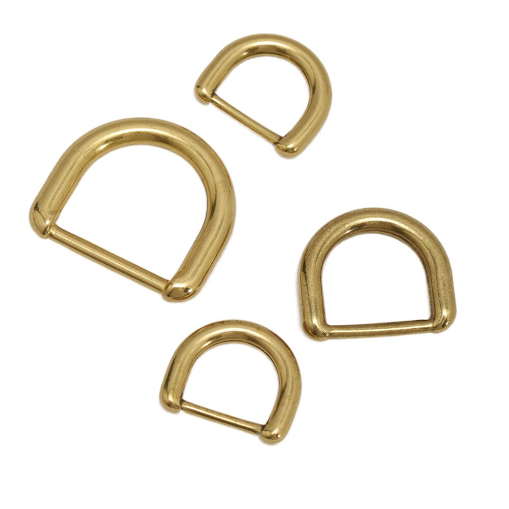 15mm 20mm 25mm D-Ring Solid Brass Webbing Leather Hardware Craft Welding Buckle