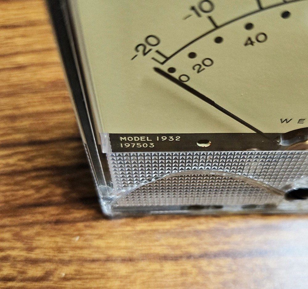 Vintage Weston 1932 Console VU Meter With Extra Frame
