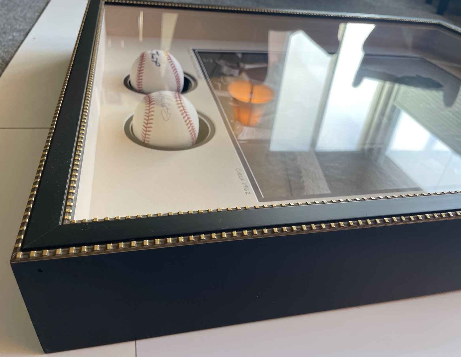 SF Giants Willie Mays & Willie McCovey Signed Baseballs framed w/photo. FREE S/H