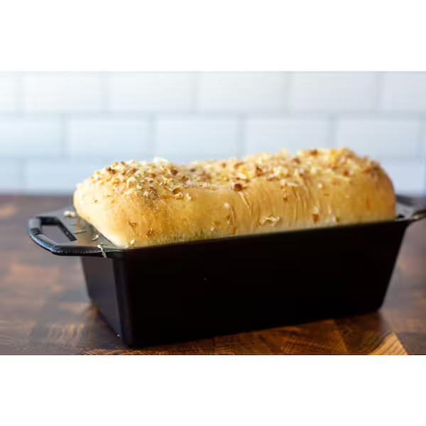 Cast Iron Bread Loaf Pan Rectangle Bakeware Baking Broiler Durable Black