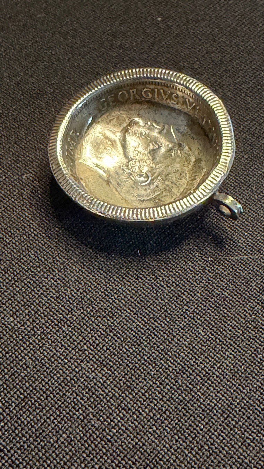 1943 Austrailian Sterling Silver Florin made into a Pendant