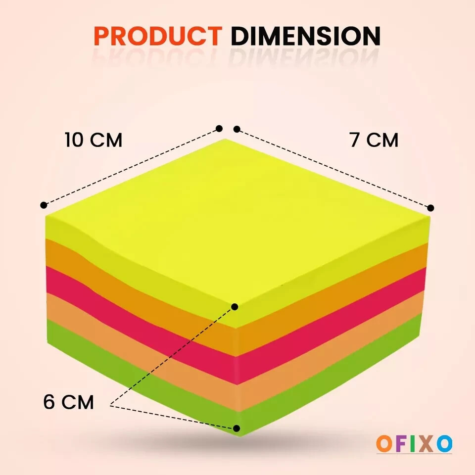 Colorful 400 Sheets Memo Pad Note Paper Multicolor Post It Stickers Sticky Notes