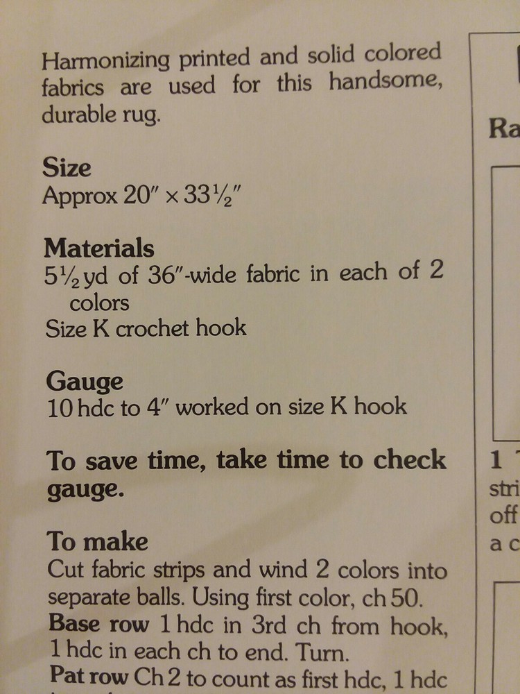 Rustic Rug crochet PATTERN INSTRUCTIONS FREE SHIPPING