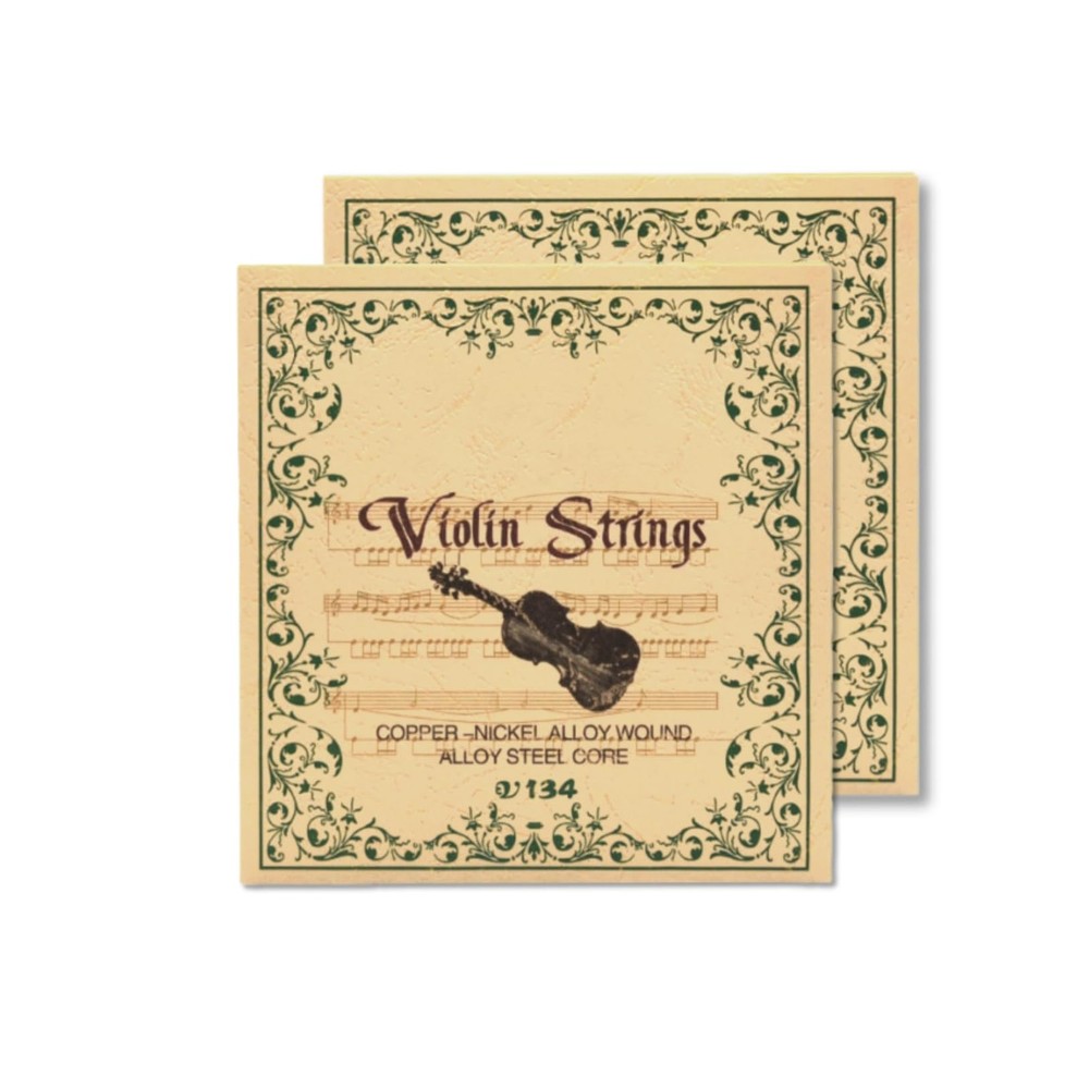 2 Sets Violin Strings, Universal Nickel-plated Steel Strings G-D-A-E for 4/4