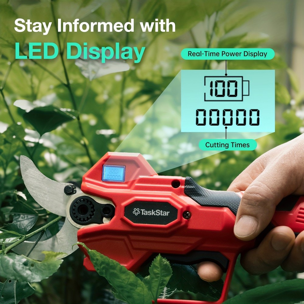 Taskstar Cordless Chainsaw ,Electric Pruning Shears Scissors, Brushless Cutter