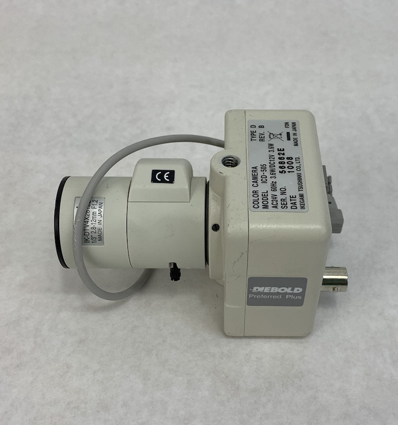 Diebold ICD-505 Color Camera Ikegami 1/3" 2.8-12mm w/Stand